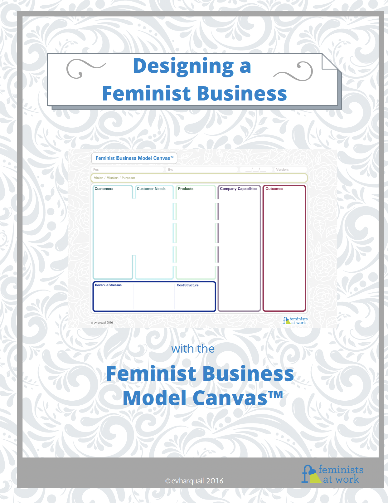 Cover of the Feminist Business Model Canvas - Design a Feminist Business
